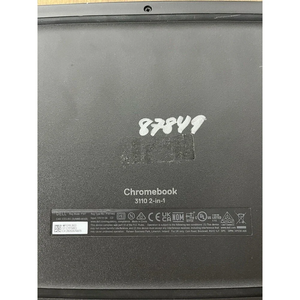 Dell Chromebook 3100 2-in-1 P30T Fully Working TESTED Google Touchscreen Laptop